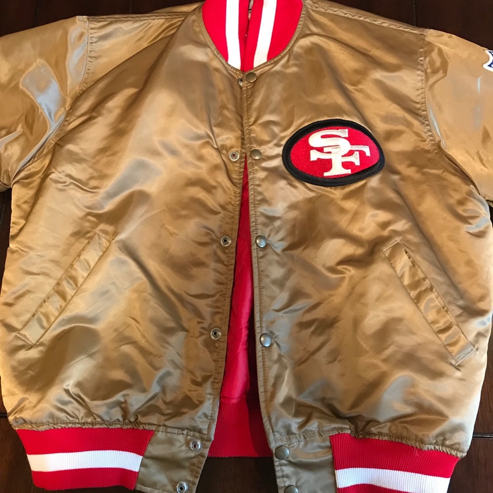 Vintage 49ers Starter Bomber Jacket Large